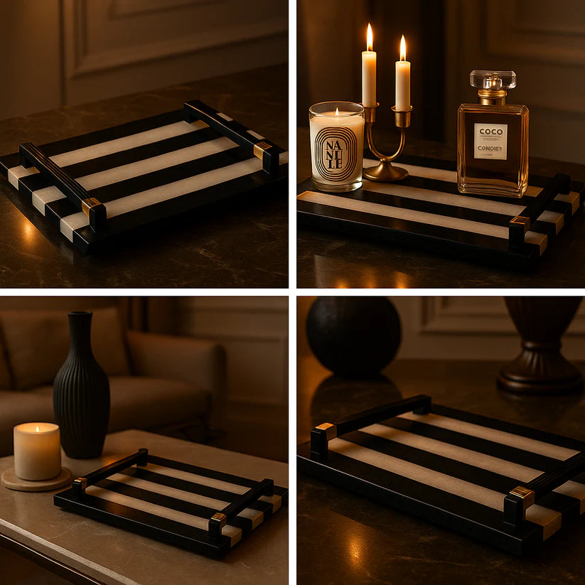 
                      
                        Zebra Stripe Marble Platter – Elegant Tableware for UAE & GCC Homes
                      
                    