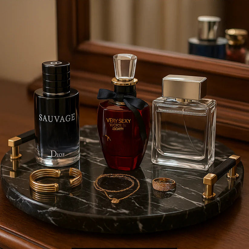 Black Diamond Round Platter