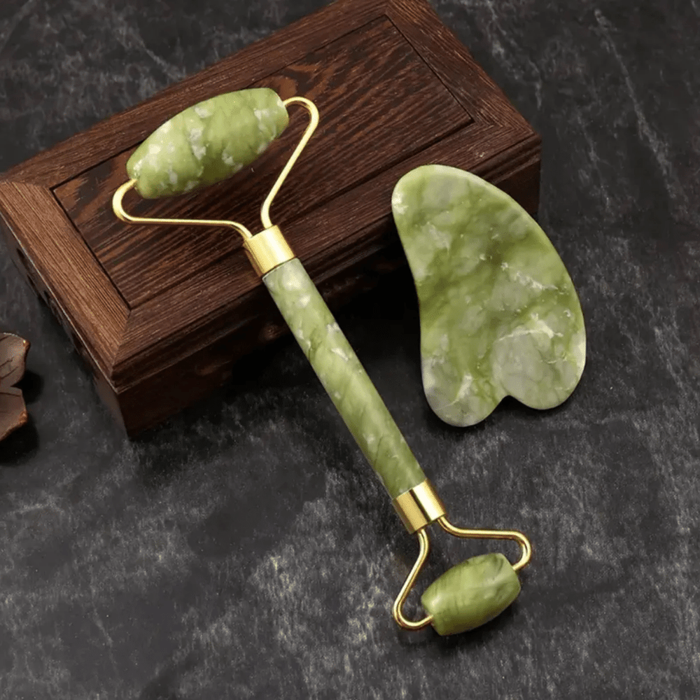 
                      
                        Marble Face Roller & Guasha Stone - Facial Massage & Skincare Set
                      
                    