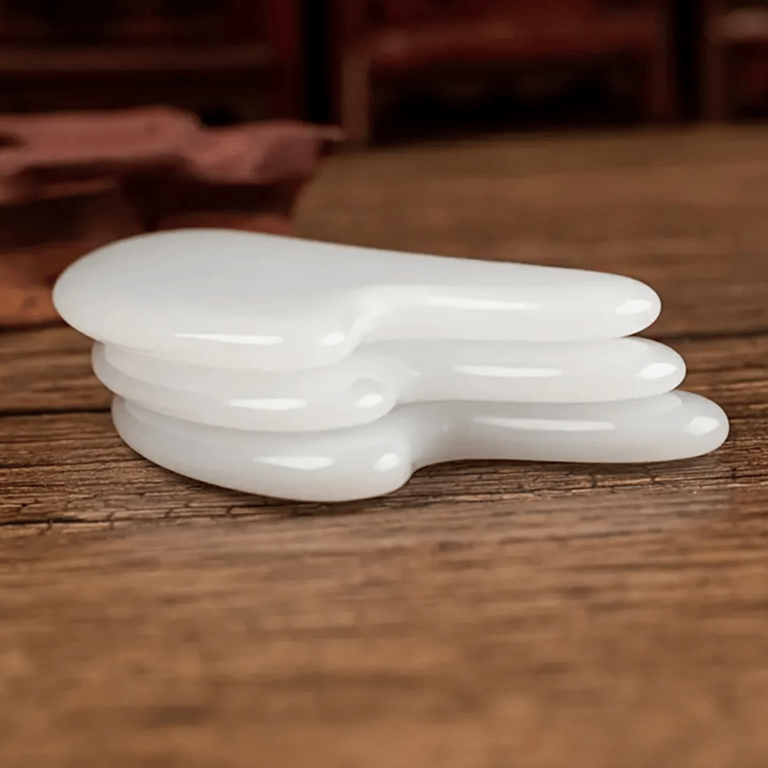 Marble Face Roller & Guasha Stone - Facial Massage & Skincare Set