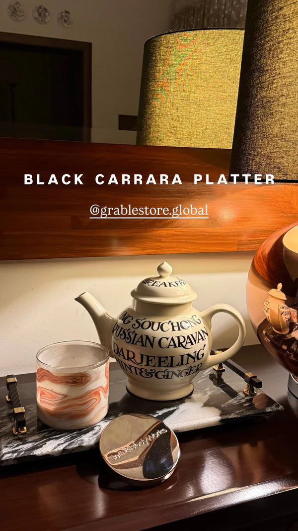 Black & White Marble Platter