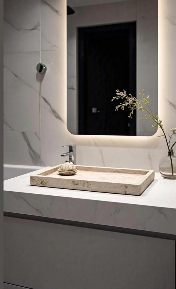 
                      
                        Travertine Marble Bath Tray
                      
                    