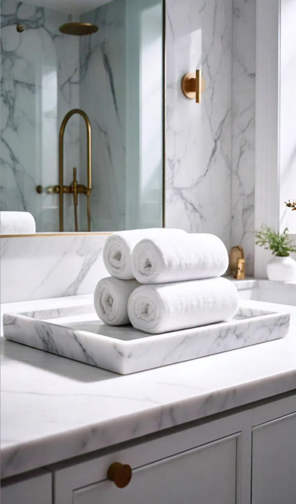 
                      
                        Carrara Marble Bath Tray
                      
                    