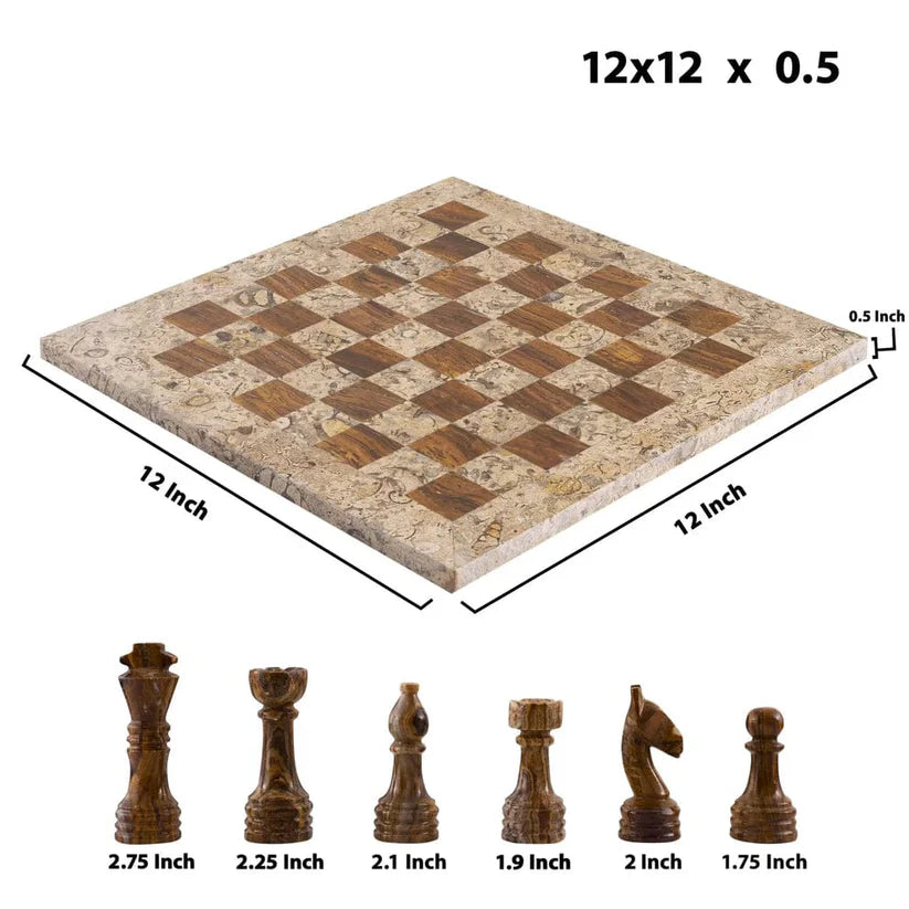 
                      
                        Warm and Inviting: Coral & Brown Marble Chess Set
                      
                    