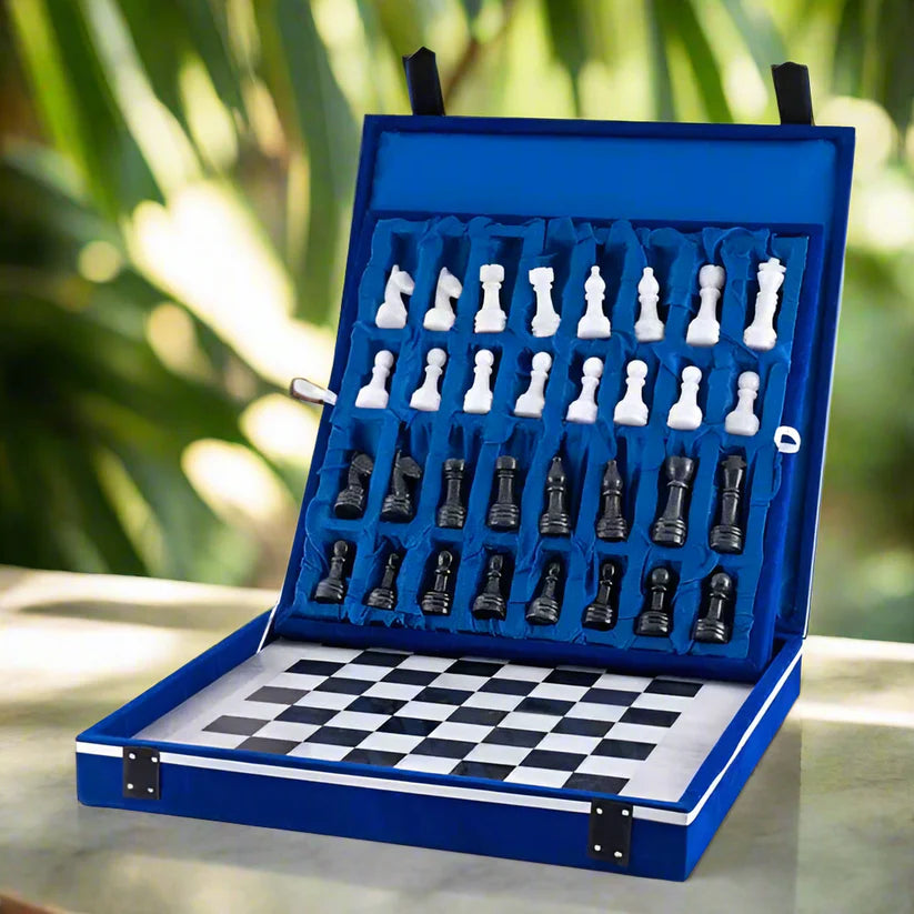 
                      
                        Opulent Elegance: White & Black Marble Chess Set
                      
                    