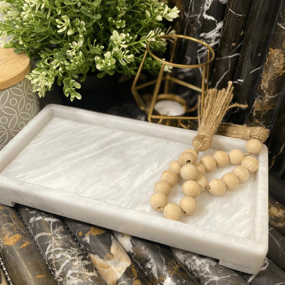 
                      
                        Carrara Marble Bath Tray
                      
                    