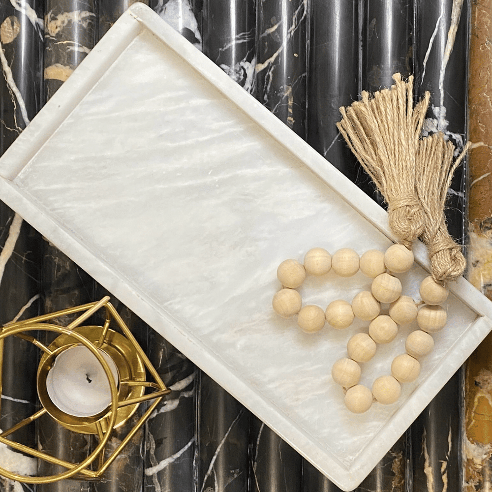 
                      
                        Carrara Marble Bath Tray
                      
                    