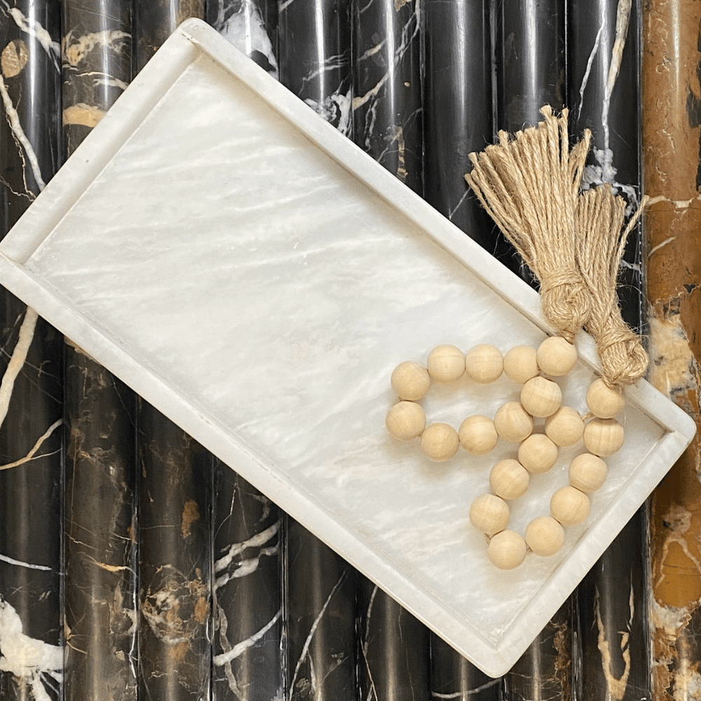 
                      
                        Carrara Marble Bath Tray
                      
                    