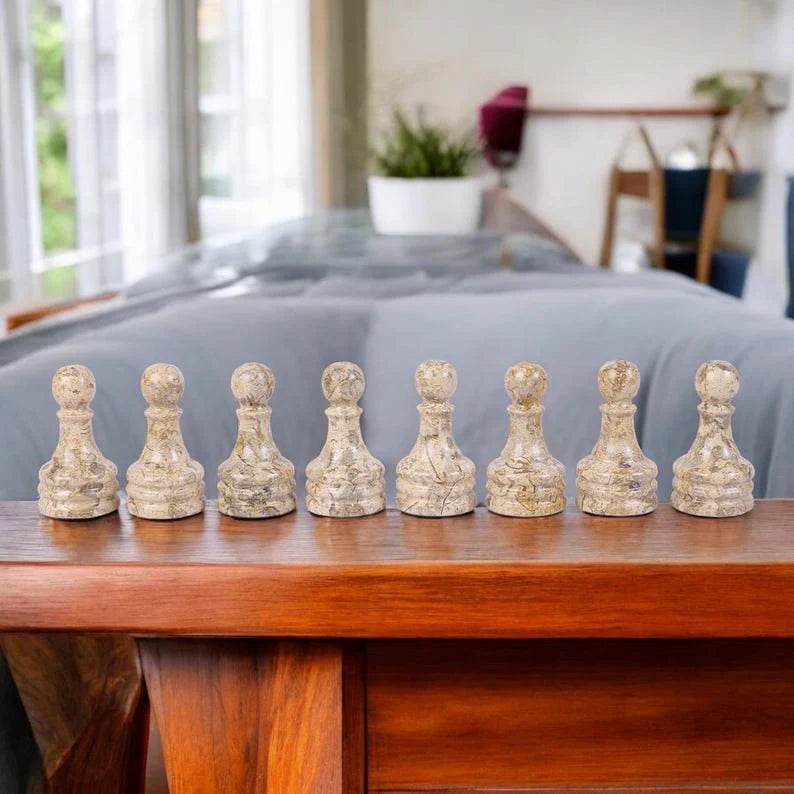 
                      
                        Warm and Inviting: Coral & Brown Marble Chess Set
                      
                    