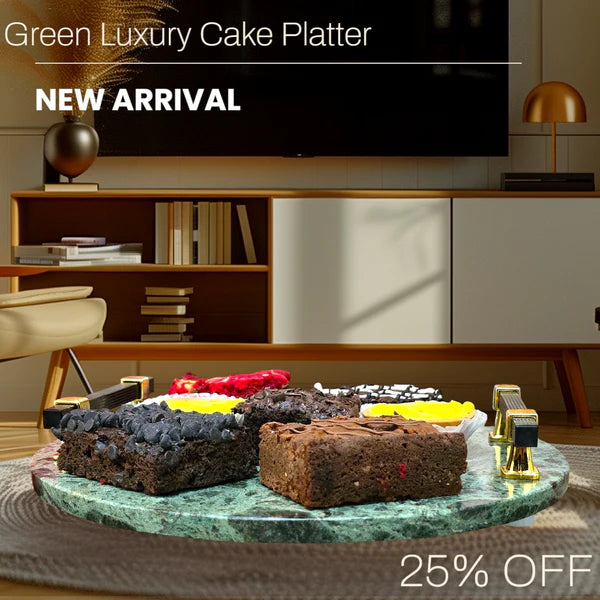Green Luxury Cake Platter