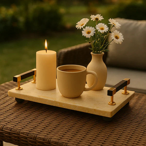 Cream Luxury Marble Tray