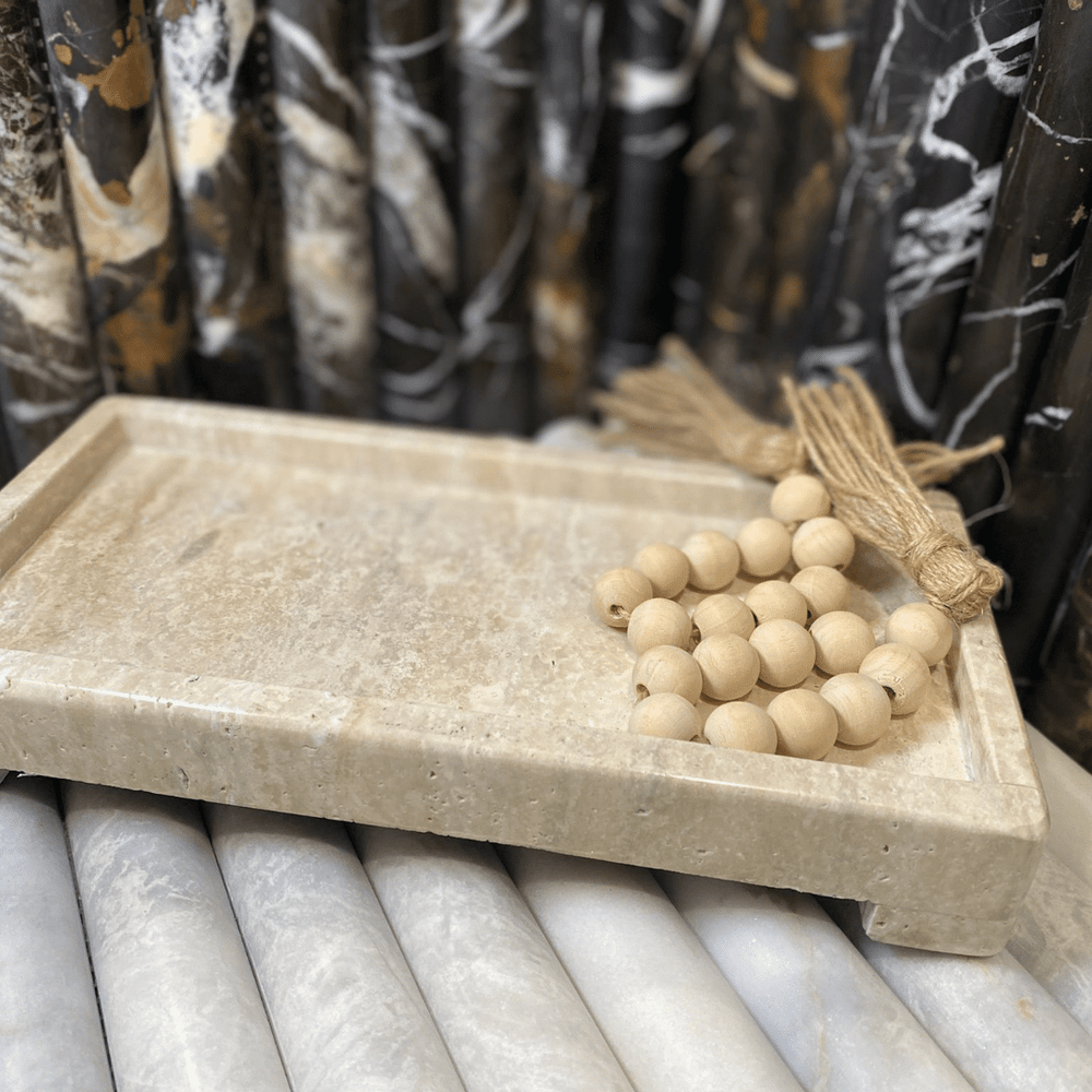 Travertine Marble Bath Tray