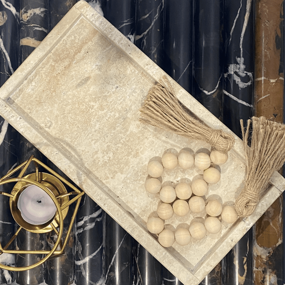 
                      
                        Travertine Marble Bath Tray
                      
                    