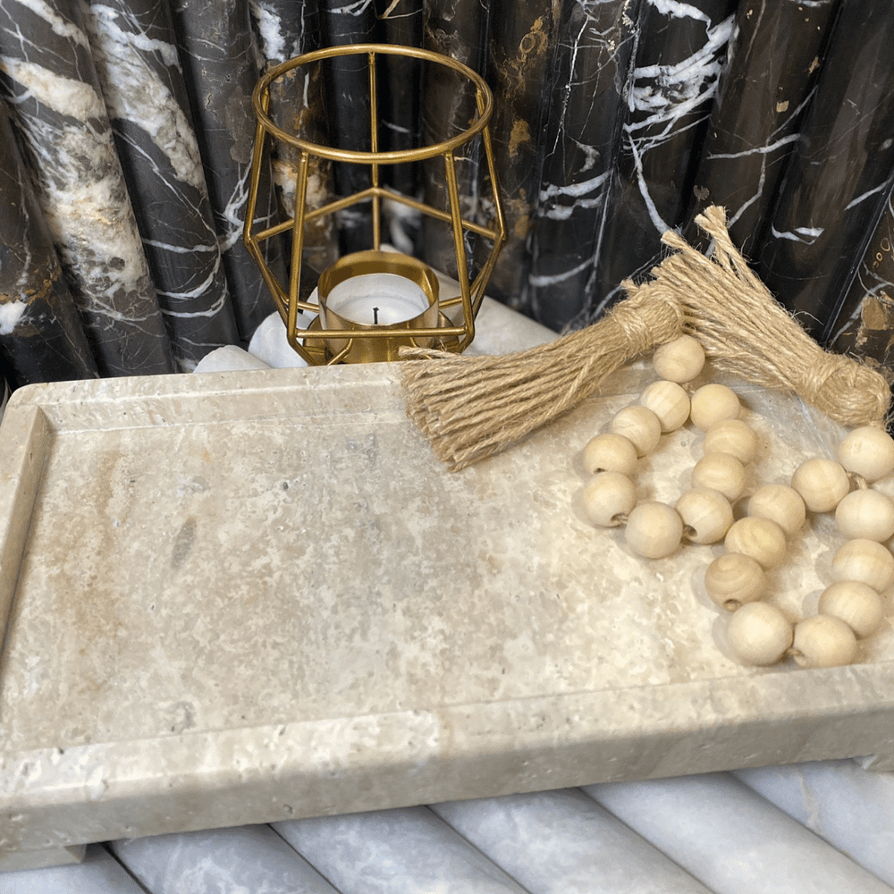 
                      
                        Travertine Marble Bath Tray
                      
                    